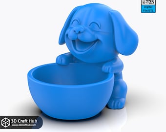 Happy Puppy Bowl STL | 3D Printed Pet Dog Feeder