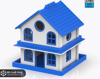 Garden Cottage Double-Story Bird House For 3D Printing (STL)