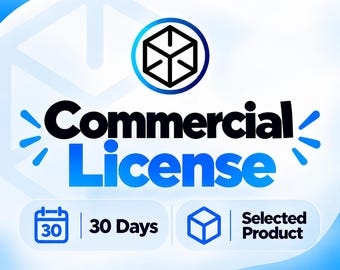 30-Day Single Product Commercial License for 3D Prints (Digital Product)