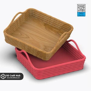 Bandeja estilo mimbre para impresión 3D (STL)