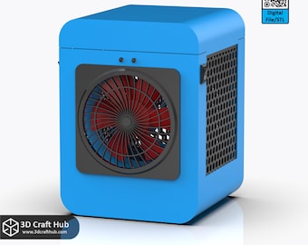 AquaBreeze – Ventilador de mesa impreso en 3D (archivos STL)