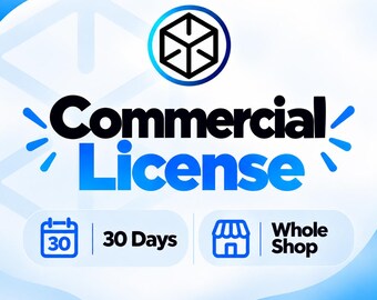 30-Day Whole Shop Commercial License for 3D Prints (Digital Product)