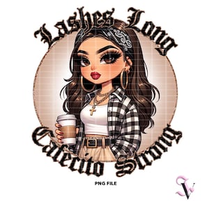 Old School Chicana PNG Old School Chola Chibi-stijl Latina-ontwerp voor sublimatie | Digitale download
