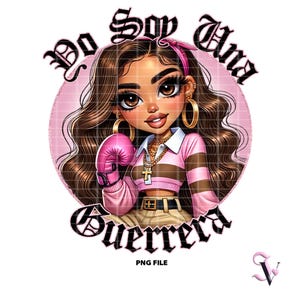 Chicana PNG Latina Sayings Breast Cancer Awareness Old School Chola Chibi Style Latina Design for Sublimation | Digital Download