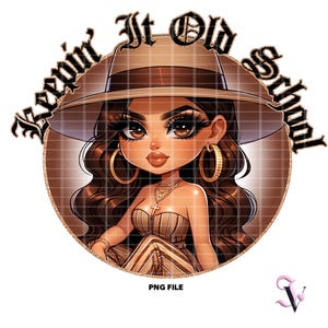 Old School Chicana PNG Old School Chola Chibi Style Latina Design for Sublimation | Digital Download