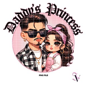 Papa chicano PNG Feliz Dia Del Padre Design latino de style chibi pour la fête des pères pour la sublimation | Téléchargement numérique