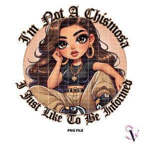Chicana PNG Refranes latinos Estilo chola chibi de la vieja escuela Diseño latino para sublimación / descarga digital