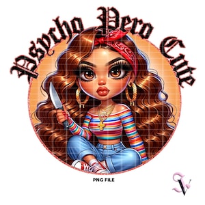 Latina Sayings Chicana Halloween PNG Old School Chola Chibi Style Latina Design for Sublimation | Digital Download