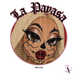 La Payasa Chicana Halloween PNG Latina dictons Old School Chola Chibi Style Latina Design pour sublimation | Téléchargement numérique