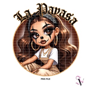 La Payasa Chicana Halloween PNG Latina gezegden Old School Chola Chibi-stijl Latina-ontwerp voor sublimatie | Digitale download
