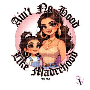Chicana Mom PNG Fête des Mères Chola Old School Style Chibi Latina Design pour Sublimation | Téléchargement numérique