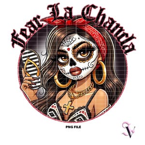 Fear La Chancla Chicana Mom PNG Fête des Mères Style Old School Chola Chibi Design Latina pour sublimation | Téléchargement numérique