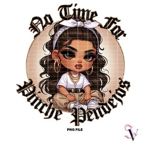 Chicana PNG dictons latins Old School Chola Chibi Style Latina Design pour sublimation (fr) | Téléchargement numérique