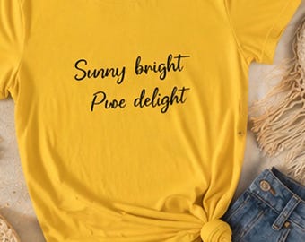 Hand Drawn Print T-Shirt: Wearable Art, Women's Clothes