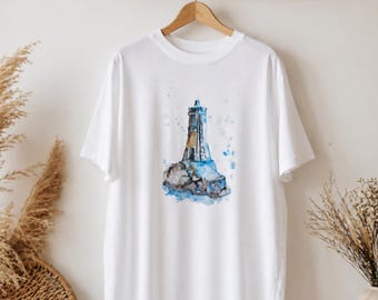Lighthouse White Summer Cover Up. Beach Cover-up Dresses for Women. Organic Cotton Dress.