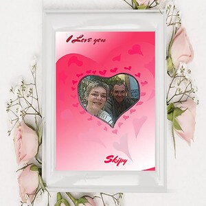 Biglietto di San Valentino personalizzato. Regalo di San Valentino. Biglietto d'amore.