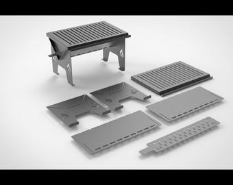 Modular BBQ Grill Design – Portable, Stylish, and Functional!-VERSION 2 drawing