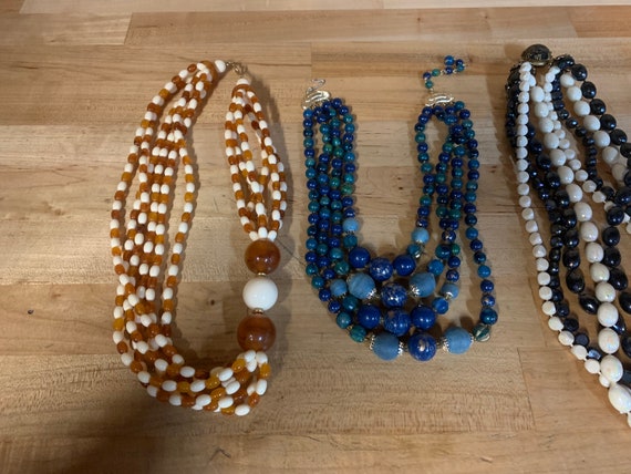 3 Vintage Bead Necklaces - image 2