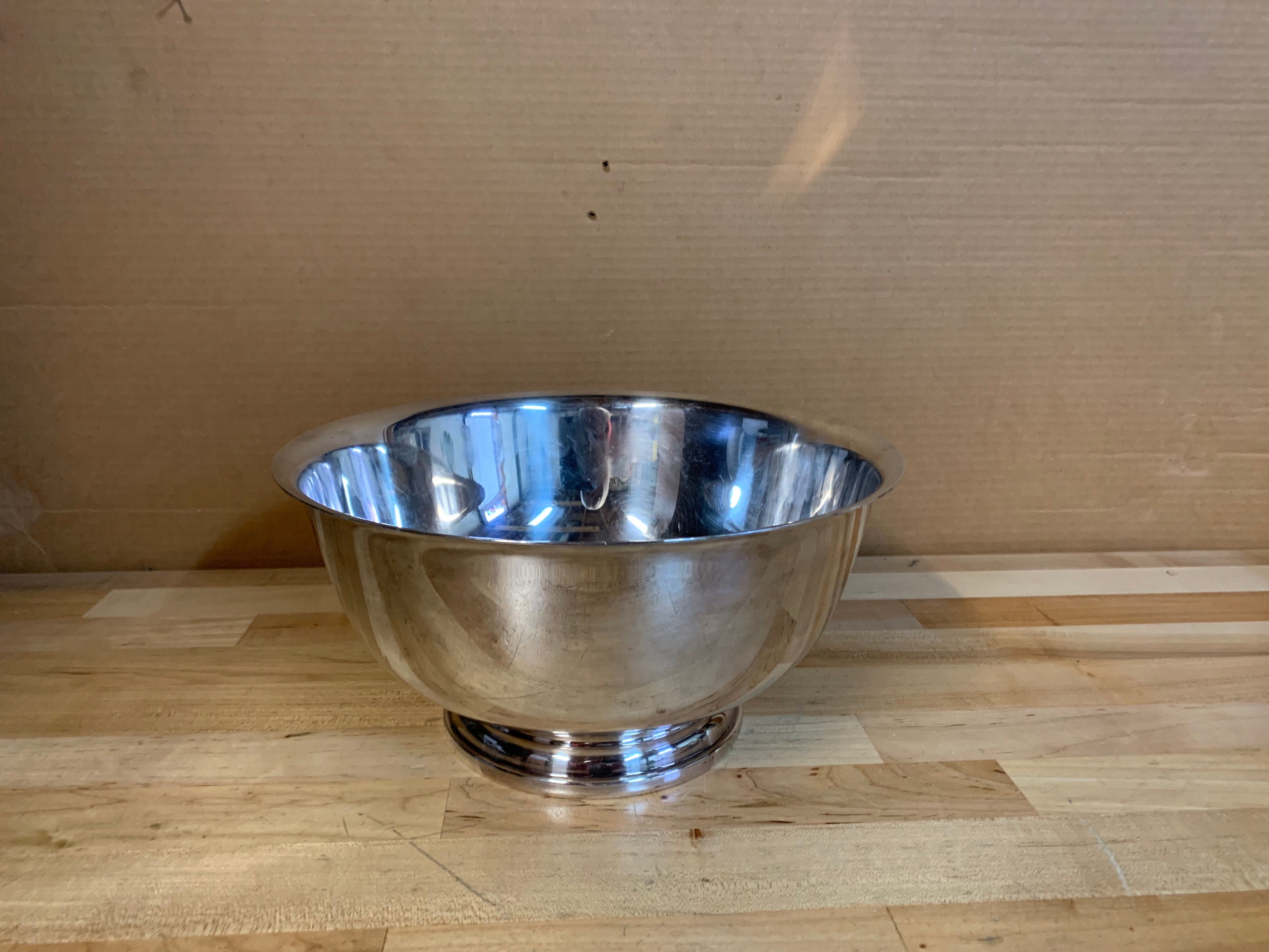 Vintage Gorham Silverplate YC784 Large Serving Salad Bowl - Main Image