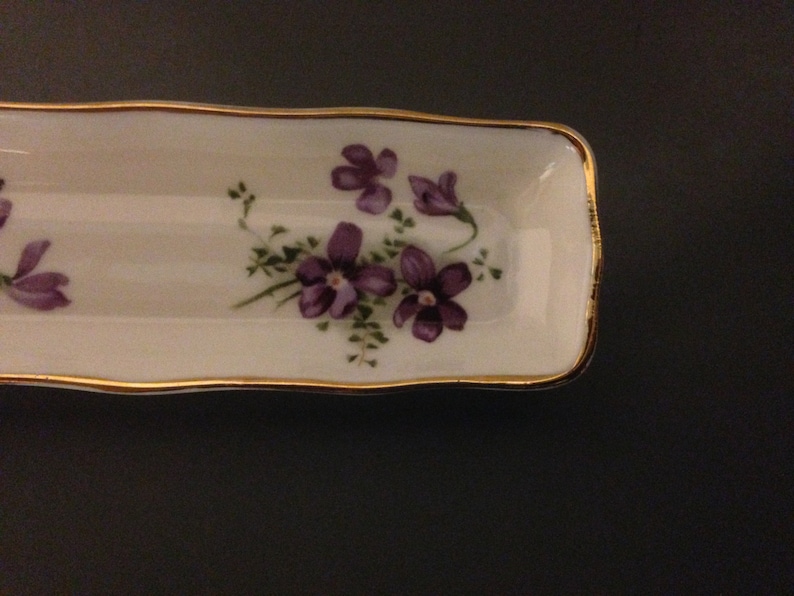 Vintage Hammersley Victorian Violets England Bone China Trinket Dish