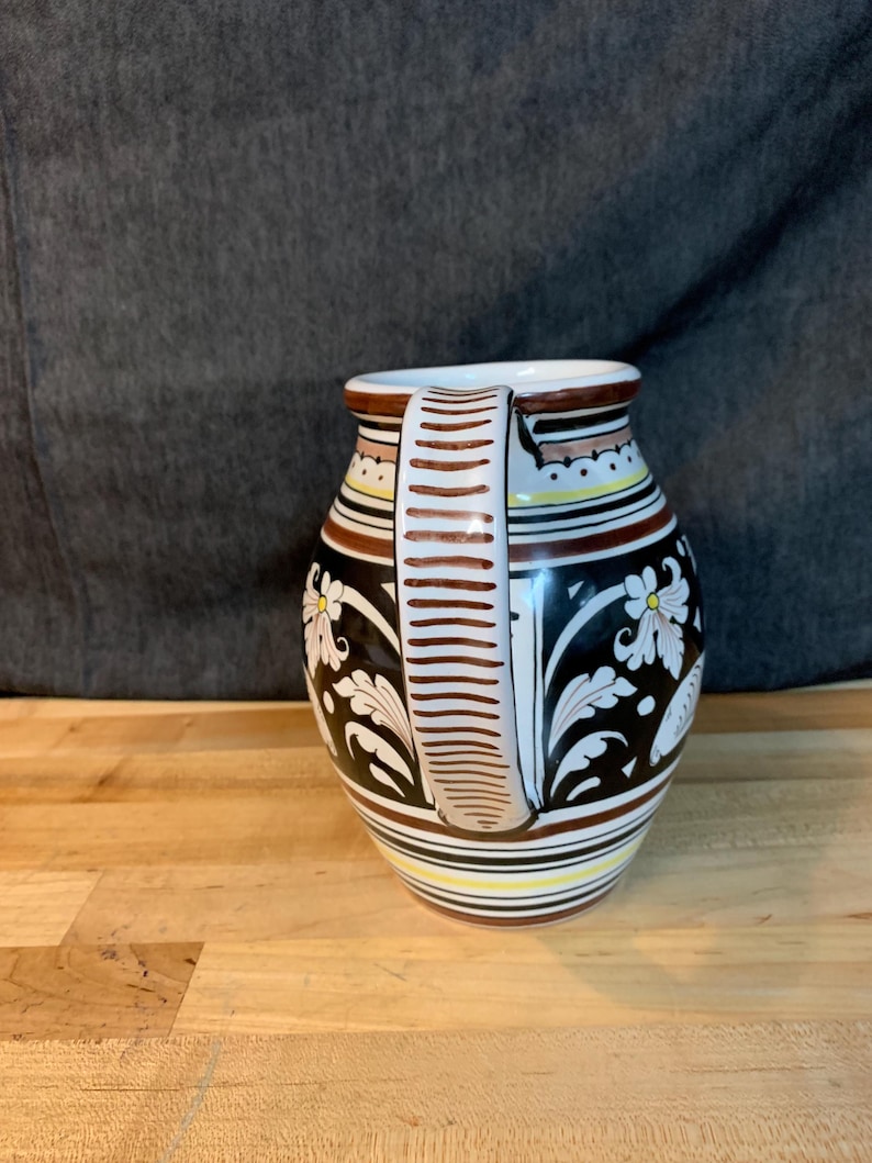 Vintage Pottery Mid Century Siena Italy Pitcher - Etsy