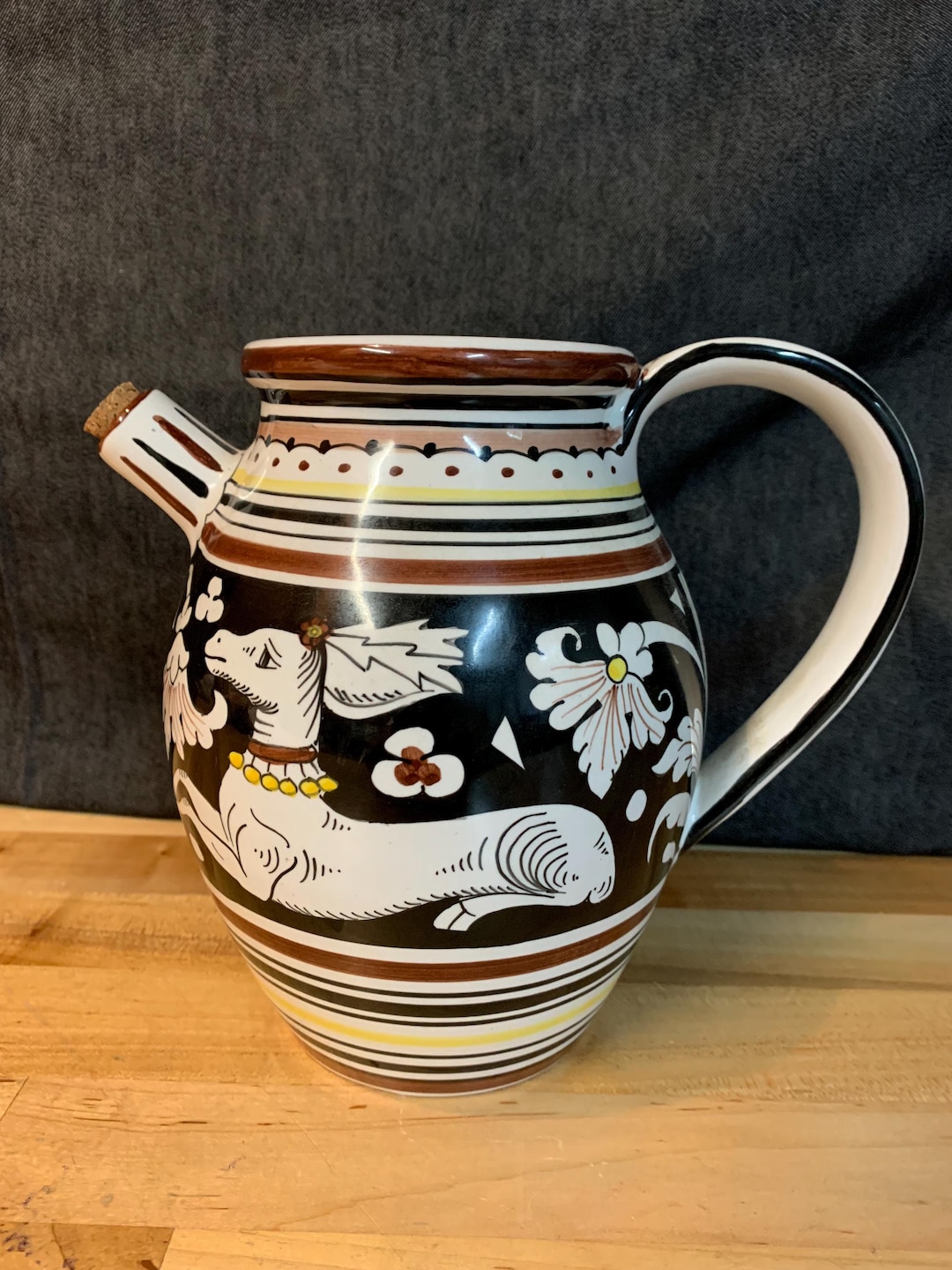 Vintage Pottery Mid Century Siena Italy Pitcher - Etsy