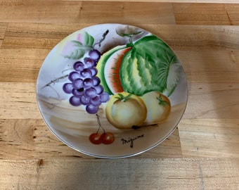 Vintage Small Hand Painted Decorative Fruit Plate