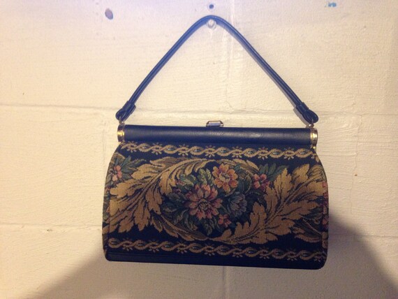Vintage Julius Resnick Needlepoint Handbag Purse