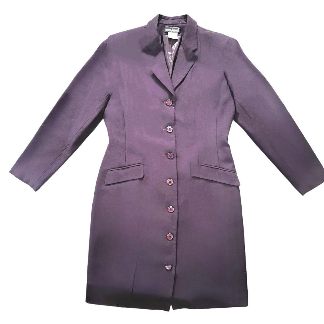 Vintage 80s European Wool Coat Purple Size 14 (Fits Like Medium)  by Harvé Bernard Holtzman, Foto 1 von 5