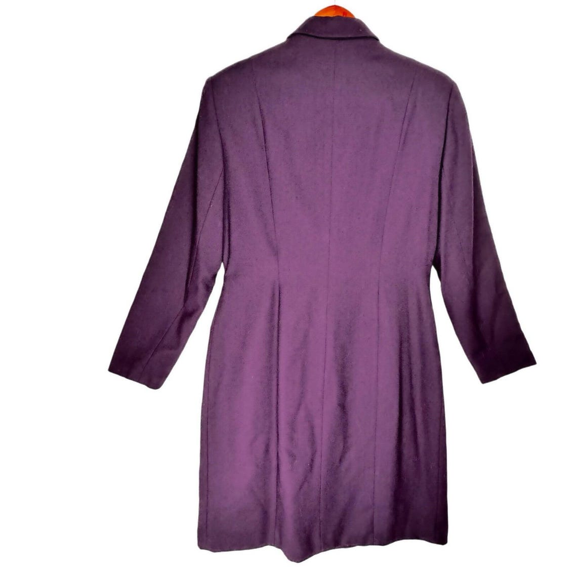 Vintage 80s European Wool Coat Purple Size 14 (Fits Like Medium)  by Harvé Bernard Holtzman, Foto 3 von 5