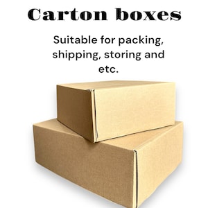 Durable and convenient carton boxes with 2 Size options, suitable for shipping, packing and storing