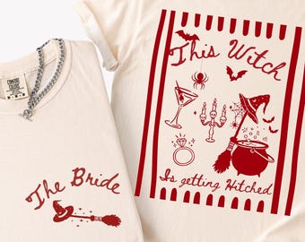 Witchy Bachelorette Shirt, Halloween Bach Party Shirts, Bride Or Die Emo Bachelorette Party Shirts, Til Death Do Us Party Bachelorette Tee