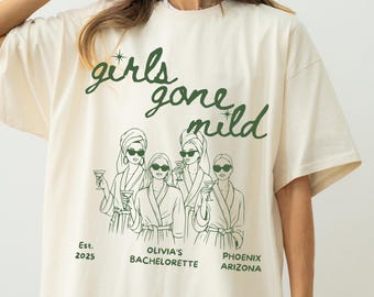 Bachelorette Pajamas Shirt, Girls Gone Mild Custom Bachelorette Shirt, Girls Night In Shirt, Spa Party PJS Weekend Girls Night