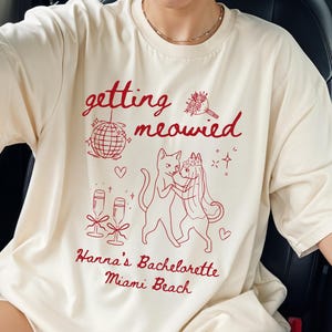 Getting Meowied Bachelorette Shirt, Cat Themed Bach Party Shirts, Cat Lovers Wedding Shirts, Cat Bachelorette Shirt, Cat Bridal Party Shirts