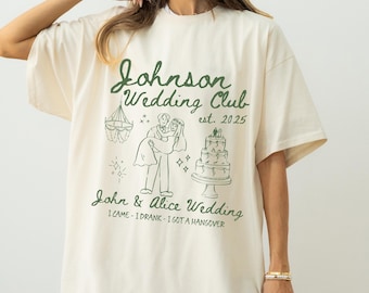 Custom Wedding Shirts, Personalized Bridal Party Gifts, Wedding Party Favors, Custom Wedding Toss, Matching Group Shirts, Wedding Merch