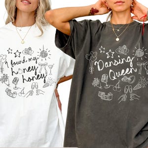 Mamma Mia Honey Honey Doodle Bachelorette Shirt, Custom Disco Bach Trip Comfort Color Tee, Matching Bride Squad Shirt, Dance Bridal Shower