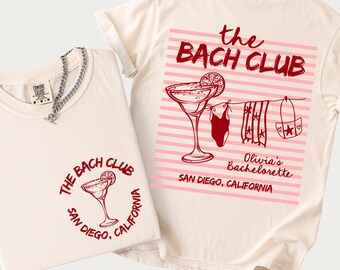 Custom Beach Bachelorette Shirts, Tequilla Final Fiesta Bachelorette Merch, Personalized The Bach Club Comfort Colors Shirts Girls Weekend