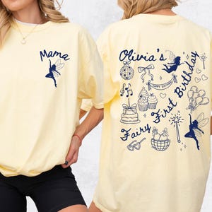 Fairy First Birthday Family Matching Shirts, Enchanted Fairy Garden Party, 1st Birthday Mama Dada Tees, Birthday Girl Shirts