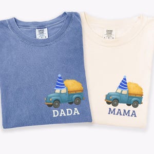 Blue Pickup Truck Birthday Shirt Any Age Truck Party Shirt Mommy Daddy Birthday Custom Family Matching Shirts Toddler Birthday Outfit