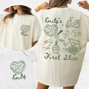 Pizza Party First Birthday Shirt, Pizza Themed Birthday Family Matching Shirts, First Slice Party, Pizzeria Matching Family Tees