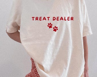 Treat Dealer Shirt, Pet Parent Shirt, Dog Dad Gift, Cute Puppy Owner Shirt for Him, Funny Dog Lover Tee