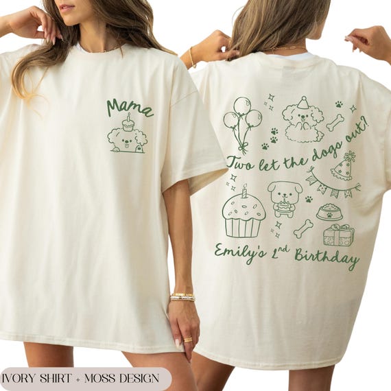 Two Puppy Birthday Shirt Birthday, Boy Girl Birthday Shirt Dog Party Puppy Pawty Toddler Birthday Matching Family Shirts Let's Pawty