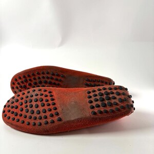 Mocassini italiani vintage Tod's in pelle verniciata rossa immagine 8
