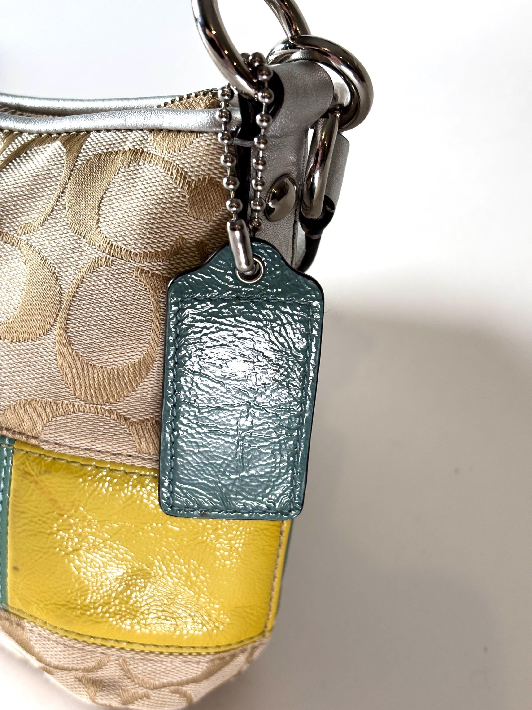 Vintage Coach Patchwork Signature Shoulder Bag | Y2K Canvas