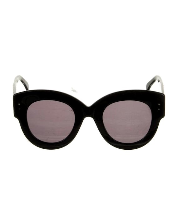 Vintage Alaïa Black Cat Eye Sunglasses | 90s Sculptural  display picture 3
