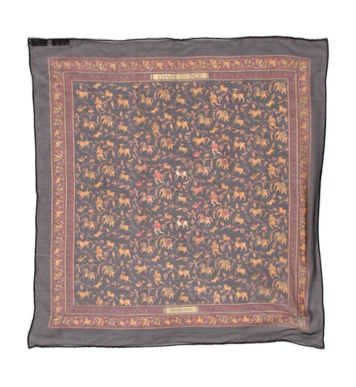 HERMES CHASSE EN INDE シルクスカーフ Hermes Chasse En Inde - Stately Atelier