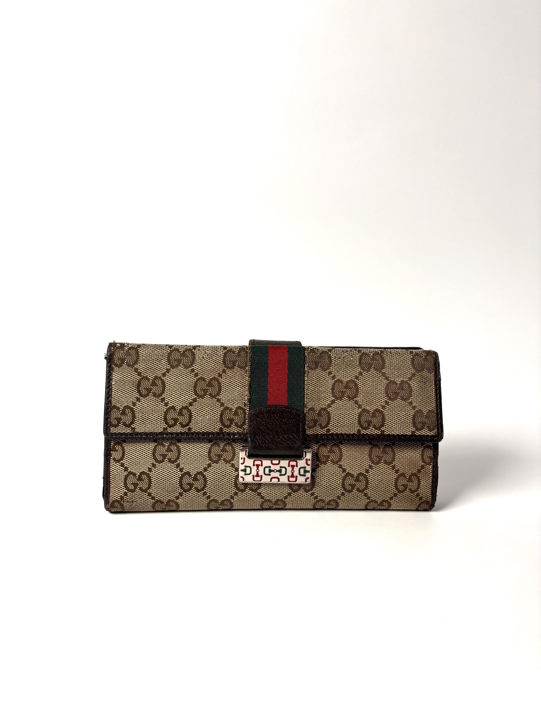 ヴィンテージ グッチ GGモノグラム クラッチ - ベージュ キャンバス