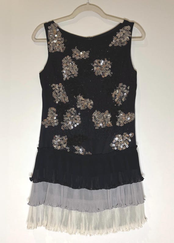 Roberto Cavalli Sequin Fringe Mini Dress: Italian Silk Ombr Party Gown  Size 2 - Etsy Israel