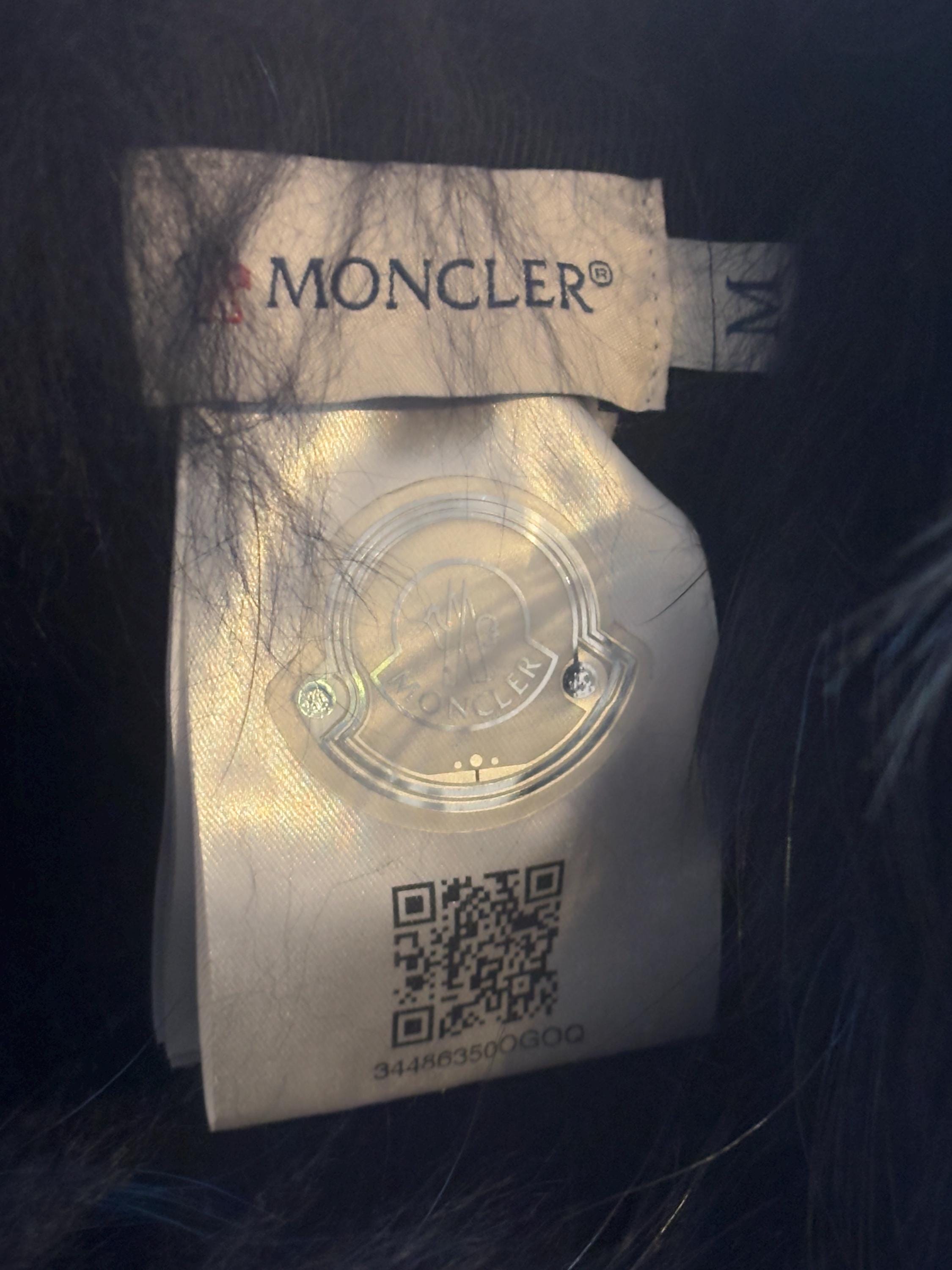 Moncler Real Fur Trapper Hat: Navy Rainbow Ski Luxury 