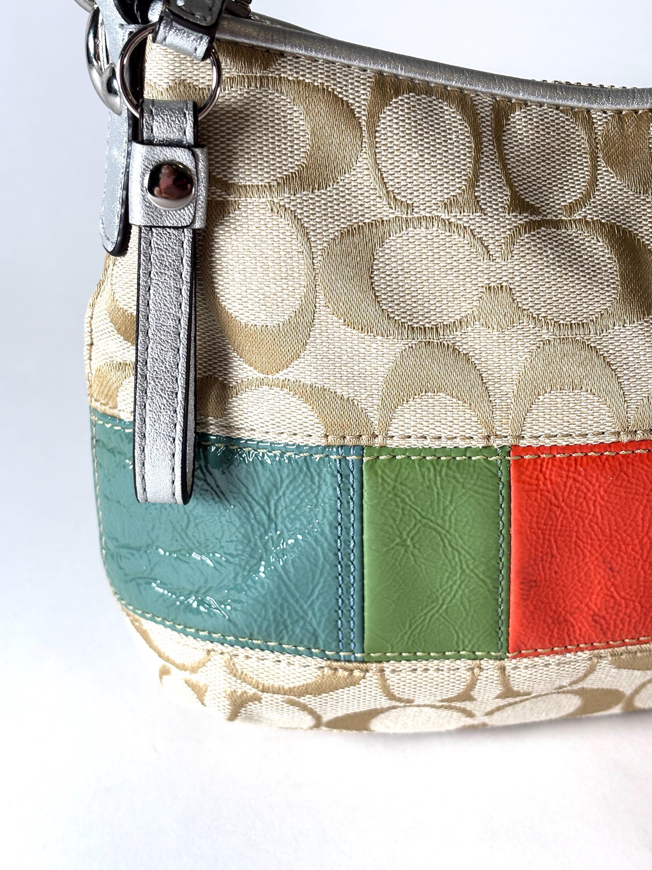 Vintage Coach Patchwork Signature Shoulder Bag | Y2K Canvas